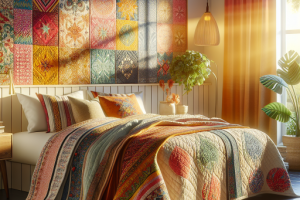 Colchas estampadas: Dale vida y color a tu dormitorio.